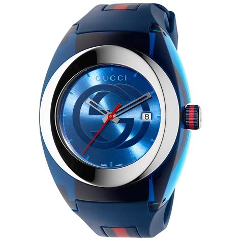 gucci sync blue watch|gucci sync watch 46mm.